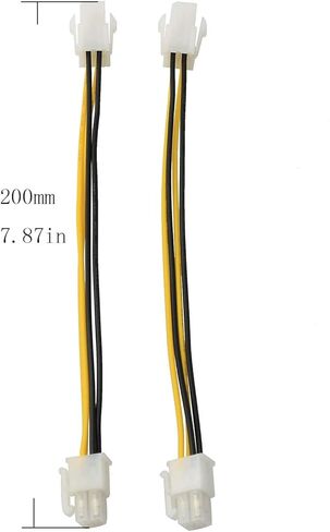 ATX Plug CPU Power Adapter Cable 4PCS 8Inch 4-Pin ATX Male to 4-Pin ATX Female 12V Motherboard Power Extension Cable in Saudi Arabia