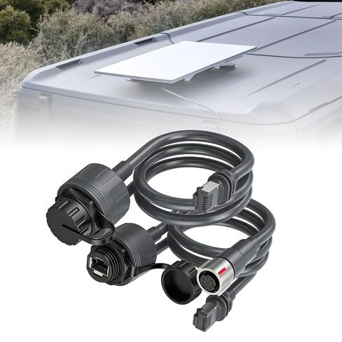 YWBL-WH Rectangular Satellite SPX Male to RJ45 Adapter IP68 Water Proof Ethernet Cable Extension with SPX Plug RJ45 Female Adapter in Saudi Arabia