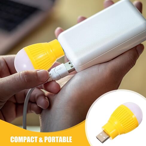 Kisangel 4pcs USB LED Mini Light Bulbs Emergency Night Lights Small Portable Lamps for Computer Accessories Suitable for Desk and Car Use in Saudi Arabia
