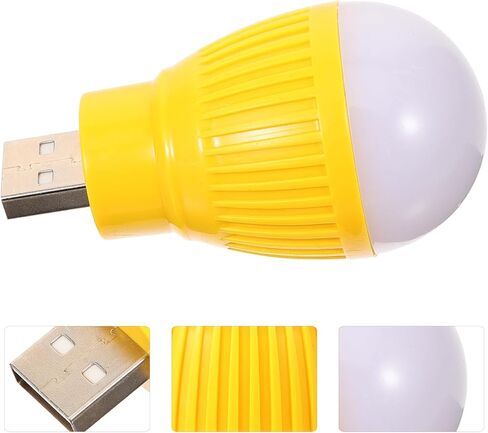 Kisangel 4pcs USB LED Mini Light Bulbs Emergency Night Lights Small Portable Lamps for Computer Accessories Suitable for Desk and Car Use in Saudi Arabia