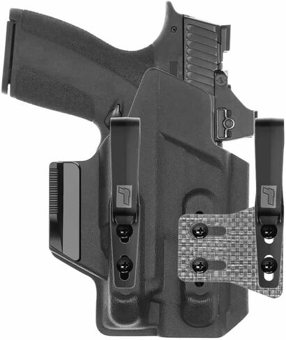 حافظة Tulster IWB ARC في اليد اليمنى تناسب: Smith & Wesson M&P Shield X w/TLR-7 Sub/HLX Light | حامل ضوء متوافق مع البصريات داخل حزام الخصر، حافظة حمل كيديكس مخفية in Kuwait