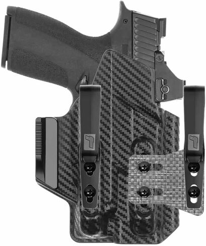 حافظة Tulster IWB ARC في اليد اليمنى تناسب: Smith & Wesson M&P Shield X w/TLR-7 Sub/HLX Light | حامل ضوء متوافق مع البصريات داخل حزام الخصر، حافظة حمل كيديكس مخفية in Kuwait