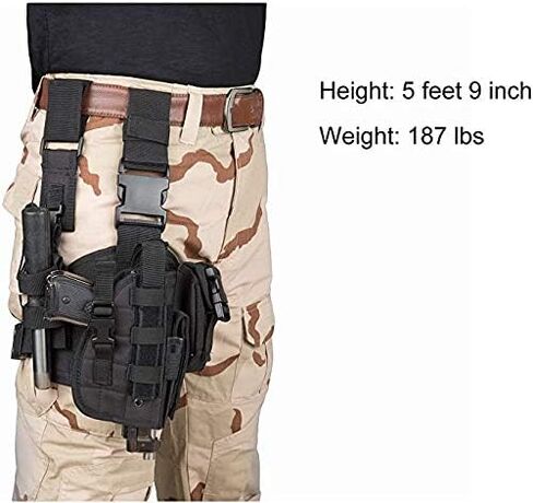 Tactical Drop Leg Holster with Magazine Pouch Military Tactical MOLLE Pistol Handgun Thigh Pistol Gun Holster Adjustable Right Handed Platform Panel in Saudi Arabia