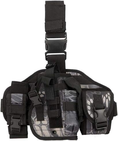 Tactical Drop Leg Holster with Magazine Pouch Military Tactical MOLLE Pistol Handgun Thigh Pistol Gun Holster Adjustable Right Handed Platform Panel in Saudi Arabia