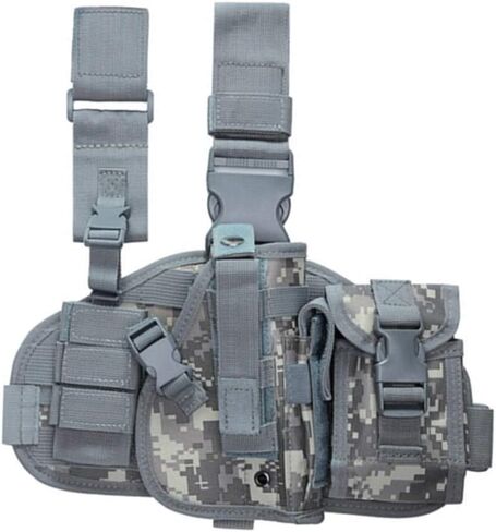 Tactical Drop Leg Holster with Magazine Pouch Military Tactical MOLLE Pistol Handgun Thigh Pistol Gun Holster Adjustable Right Handed Platform Panel in Saudi Arabia