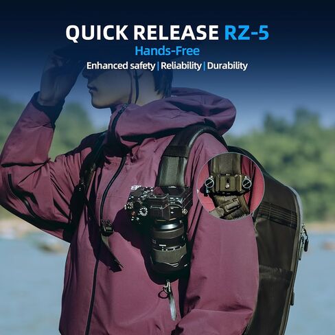 Fotopro RZ-5 Quick Release Camera Mount, Backpack Strap Mount with 1/4 Screw, Adapter for DSLR/Mirrorless Camera Tripod Stabilizer Handheld Gimbal Monopod Slider in Saudi Arabia