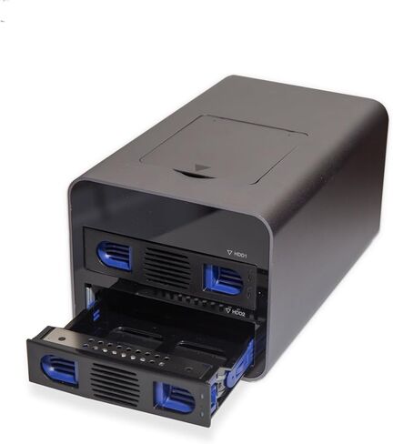 USB 3.2 (10Gbps) Type-C 2 Bay 2.5 Inch and 3.5 Inch SATA Hard Drive + 2 Bay M.2 NMVe Combo External Hard Drive Enclosure in Saudi Arabia