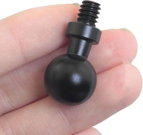 2PCS 15MM Ball Head to 1/4 inch Screw Aluminum Alloy Universal Head Tripod Mount Photography Equipment Adapter Screw Black in Saudi Arabia