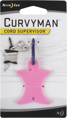 منظم سماعات الأذن Nite Ize Curvyman Cord Supervisor، غلاف سلك سماعة الرأس - صغير الحجم ومتين وخفيف الوزن، وردي in Saudi Arabia