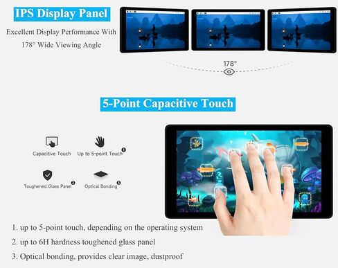 شاشة لمس سعوية 5 بوصة DSI متوافقة مع Raspberry Pi 5/4B/3B+/3A+/CM5/CM4 3+/ ESP32-P4، 720 × 1280، شاشة IPS، لوحة زجاجية معززة بصرية، لمسة 5 نقاط، حافظة من سبائك الألومنيوم in Kuwait