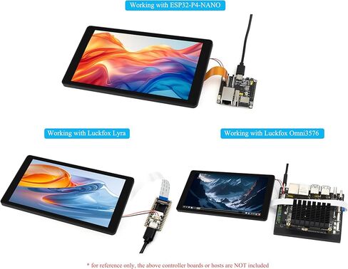 شاشة لمس سعوية 5 بوصة DSI متوافقة مع Raspberry Pi 5/4B/3B+/3A+/CM5/CM4 3+/ ESP32-P4، 720 × 1280، شاشة IPS، لوحة زجاجية معززة بصرية، لمسة 5 نقاط، حافظة من سبائك الألومنيوم in Kuwait
