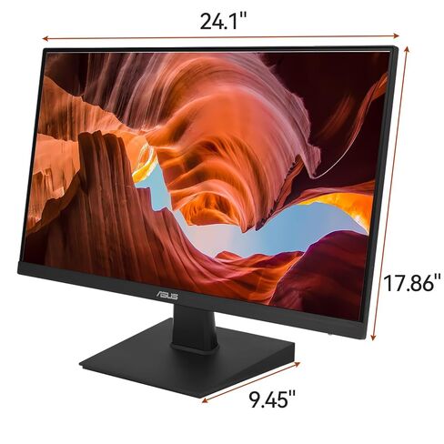 شاشة ASUS VA27EHE مقاس 27 بوصة للعناية بالعين، شاشة كمبيوتر عالية الدقة 1920x1080، 75 هرتز، IPS، مزامنة تكيفية، تقنية Eye Care Plus، مرشح الضوء الأزرق، خالية من الوميض، للعمل والألعاب، HDMI D-Sub، ضمان لمدة 3 سنوات in Kuwait