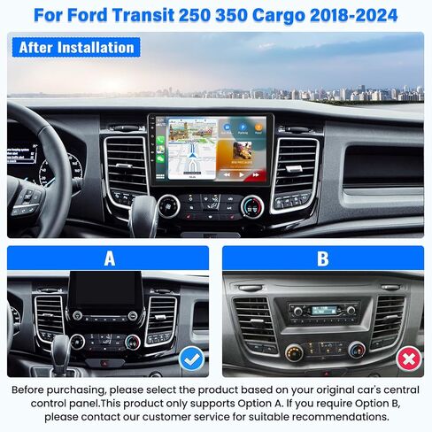 [2+64G] Android 15 Car Radio Stereo for Ford Transit 250 350 Cargo 2018-2024 with Wireless Carplay&Android Auto,10.1 Inch Touch Screen Car Radio with Mirror Link Bluetooth FM/RDS WiFi GPS EQ SWC in Saudi Arabia