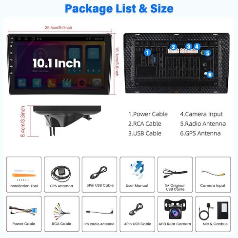 [2+64G] Android 15 Car Radio Stereo for Ford Transit 250 350 Cargo 2018-2024 with Wireless Carplay&Android Auto,10.1 Inch Touch Screen Car Radio with Mirror Link Bluetooth FM/RDS WiFi GPS EQ SWC in Saudi Arabia