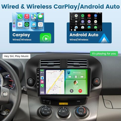 2G+64G for Toyota RAV4 Radio 2007 2008 2009 2010 2011 2012, 10 inch Touch Screen Toyota RAV4 Android Car Stereo with Carplay/Android Auto/EQ Audio/SWC/Bluetooth in Kuwait
