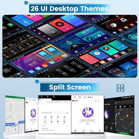 2G+64G for Toyota RAV4 Radio 2007 2008 2009 2010 2011 2012, 10 inch Touch Screen Toyota RAV4 Android Car Stereo with Carplay/Android Auto/EQ Audio/SWC/Bluetooth in Kuwait