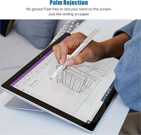 Stylus Pen for Surface Pro 12/11/10/9/8/X/7+/6/5/4/3/Surface 3, Surface Go 3/2/1, Surface Laptop/Studio/Book 4/3/2/1 with Palm Rejection, Smooth Writing,1024 Levels Pressure,Longer Battery Life in Kuwait