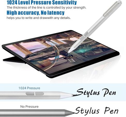 Stylus Pen for Surface Pro 12/11/10/9/8/X/7+/6/5/4/3/Surface 3, Surface Go 3/2/1, Surface Laptop/Studio/Book 4/3/2/1 with Palm Rejection, Smooth Writing,1024 Levels Pressure,Longer Battery Life in Kuwait