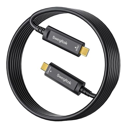 كابل USB C من الألياف الضوئية (50 قدمًا)، نقل بيانات عالي السرعة بسرعة 10 جيجابت في الثانية، كابل بصري نشط من النوع C، متوافق مع الكاميرات، وكاميرات الويب، والواقع الافتراضي، والواقع المعزز للاجتماعات التعاونية، والفصول الدراسية الذكية، ومركز البيانات in Kuwait