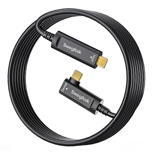 كابل USB C من الألياف الضوئية (50 قدمًا)، نقل بيانات عالي السرعة بسرعة 10 جيجابت في الثانية، كابل بصري نشط من النوع C، متوافق مع الكاميرات، وكاميرات الويب، والواقع الافتراضي، والواقع المعزز للاجتماعات التعاونية، والفصول الدراسية الذكية، ومركز البيانات in Kuwait