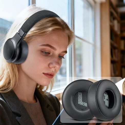 وسائد أذن بديلة من SOULWIT لسماعات JBL Live 670NC فوق الأذن (لا تناسب Tune 670NC)، وسائد أذن مع جلد بروتين ناعم وإسفنج عازل للضوضاء عالي الكثافة - أسود in Saudi Arabia