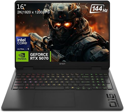 HP OMEN 16 Gaming Laptop, Intel Core Ultra 9 285H(>i9-14900), GeForce RTX 5070, 16" 144Hz IPS Copilot AI PC, 32GB DDR5 RAM, 1TB SSD, Backlit Keyboard, Windows 11 Pro Laptop Computer in Kuwait