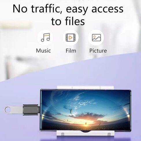 USB C Male to 3 Female Adapter Male to a 3 Female Convertor Portable Easy to Use C Type in Saudi Arabia