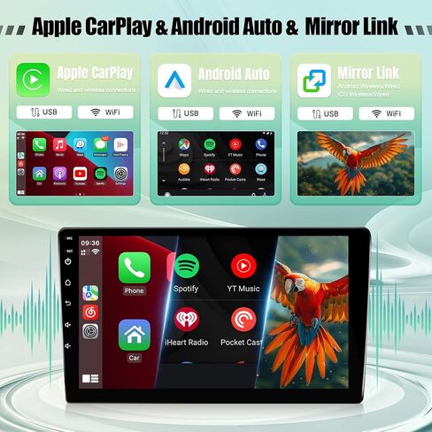 راديو سيارة 8 Core 4+64G لسيارة Honda Civic 2001-2005 ستيريو مع Carplay لاسلكي Android Auto 9 بوصة IPS شاشة تعمل باللمس واي فاي GPS للملاحة / بلوتوث / وصلة مرآة / FM / SWC / كاميرا احتياطية / شاشة مقسمة in Saudi Arabia