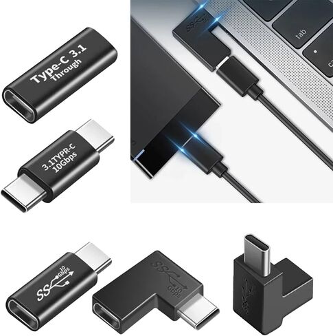2 قطعة محول سريع USB3.1 من النوع C مع رأس أنثى ذكر اختياري لسهولة الاتصال ونقل البيانات بسرعة in Kuwait