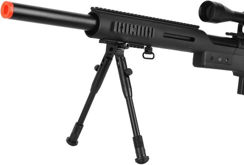 Well MB4410BAB Full Metal MB4410 Spring Sniper Rifle Airsoft Gun (Black/Scope & Bipod Package) in Saudi Arabia