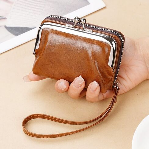 Women's PU Coin Purse Wallet – Credit Card Holder with Lanyard, Zipper Closure, Cute Small Bag in Saudi Arabia