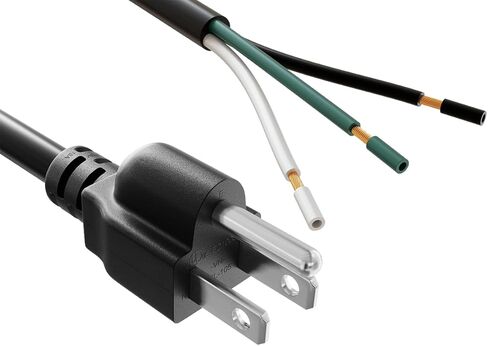 Cable Leader 6ft 14AWG Pigtail AC Power Cord, 3 Prong Plug Open Wiring End, Replacement Power Cord, Electrical Extension Cable, Roj Power Supply Pigtail, 15A/125V, SJT in Saudi Arabia