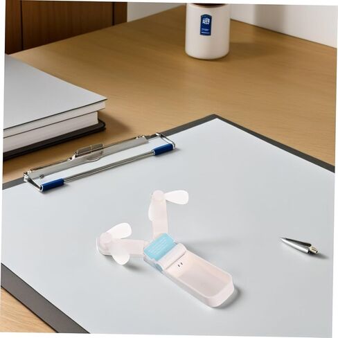 مروحة USB مزدوجة الرأس، مروحة كهربائية صغيرة قابلة للطي، طاولة محمولة خفيفة الوزن ومنخفضة الضوضاء مع أوضاع هواء للسفر في الهواء الطلق وتبريد الصيف باللون الأبيض in Kuwait