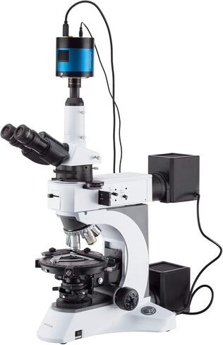 AmScope 50X-1000X مجهر مستقطب للضوء متطور مع كاميرا CCD 6MP نشطة التبريد in Kuwait