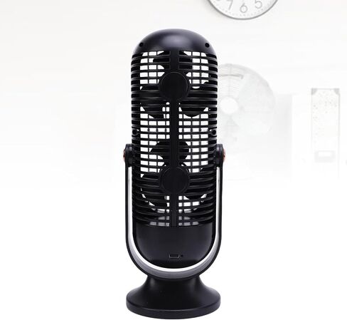 AYNEFY Desk Fan Tower Fan USB Rechargeable Dual Fans 5 Speeds with LED Display & 1000mAh Battery for Home Office Bedroom Dorm (Blue) in Saudi Arabia