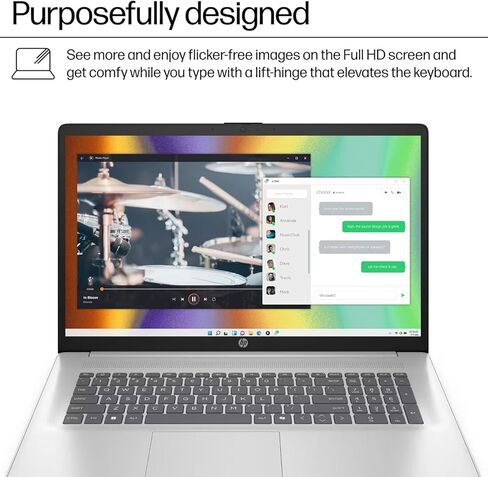 HP 17 Everyday Value Laptop 17.3" IPS FHD Display (AMD Ryzen 5 7520U, 8GB LPDDR5, 512GB SSD, AMD Radeon, WiFi 6, Webcam, Bluetooth 5.3, Win 11 Home) w/DKZ USB Port Expander in Saudi Arabia