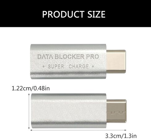 محول شحن USB C عالي السرعة لحجب البيانات محول ذكر إلى أنثى شحن آمن للهواتف والأجهزة اللوحية ومنع الرفع in Kuwait