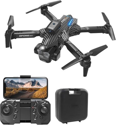 GoolRC Remote Control Drone with Dual Camera 4K Foldable Headless Quadcopter with Obstacle Avoidance Function Optical Flow Positioning Gesture Photography with Storage Box 2 Battery in Saudi Arabia