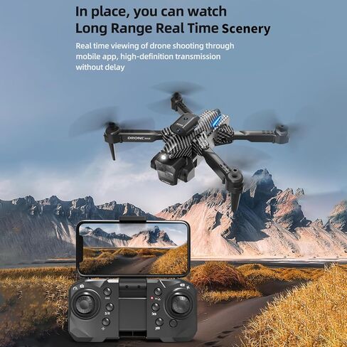 GoolRC Remote Control Drone with Dual Camera 4K Foldable Headless Quadcopter with Obstacle Avoidance Function Optical Flow Positioning Gesture Photography with Storage Box 2 Battery in Saudi Arabia