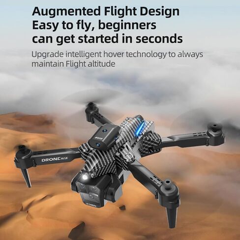 GoolRC Remote Control Drone with Dual Camera 4K Foldable Headless Quadcopter with Obstacle Avoidance Function Optical Flow Positioning Gesture Photography with Storage Box 2 Battery in Saudi Arabia
