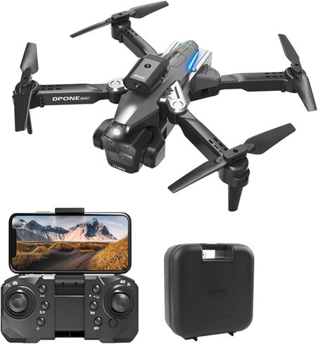 GoolRC Remote Control Drone with Dual Camera 4K Foldable Headless Quadcopter with Obstacle Avoidance Function Optical Flow Positioning Gesture Photography with Storage Box 2 Battery in Saudi Arabia