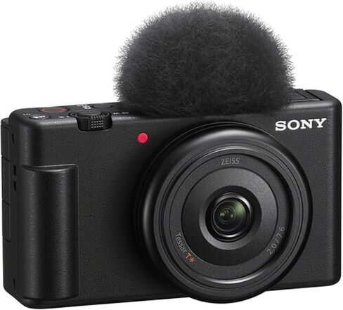 كاميرا Sony ZV-1F Vlog لمنشئي المحتوى ومدوني الفيديو + ذاكرة Extreme PRO سعة 128 جيجابايت + حافظة، وقبضة، وحزمة البرامج (الحزمة الأساسية) (متجددة) in Saudi Arabia