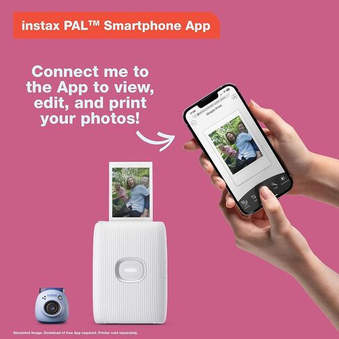 كاميرا FUJIFILM INSTAX PAL الرقمية (كاميرا رقمية محمولة للتوجيه والتقاط، مع تمكين التطبيق، طباعة متوافقة مع طابعات Instax Link، وكاميرات Instax Hybrid)، أخضر فستقي in Kuwait