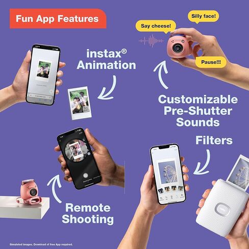 كاميرا FUJIFILM INSTAX PAL الرقمية (كاميرا رقمية محمولة للتوجيه والتقاط، مع تمكين التطبيق، طباعة متوافقة مع طابعات Instax Link، وكاميرات Instax Hybrid)، أخضر فستقي in Kuwait