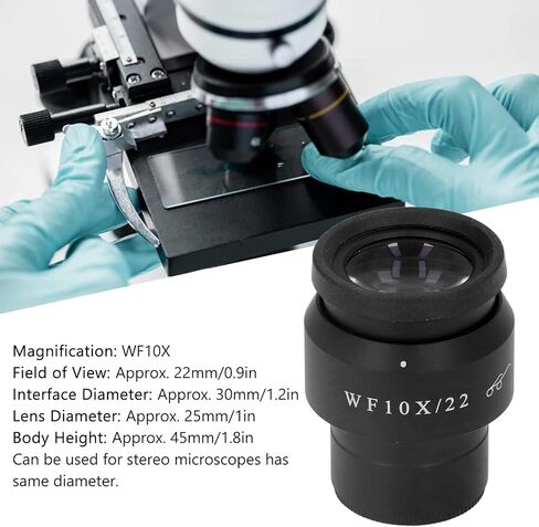 Microscope Eyepiece WF10X/22mm 30mm Interface Diameter Metal Body Wide Angle High Refractive Index for Laboratory in Saudi Arabia