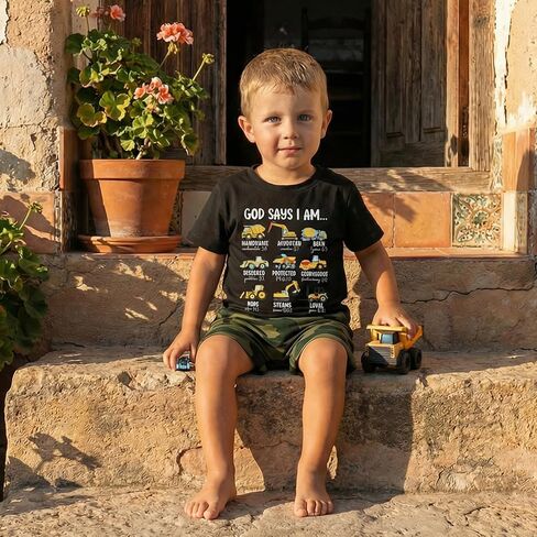 Toddler Baby Boy Summer Outfits Sailboat Embroidery Short Sleeve T-Shirt Tops Elastic Shorts Cute Infant Clothes in Kuwait