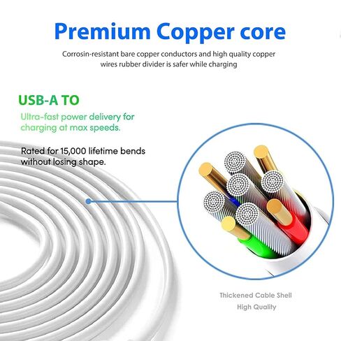 2 Pack 10FT USB C Camera Charger for Arlo Essential Battery Camera 2nd/3rd Gen, Essential Battery Camera XL 2nd/3rd Gen, Essential Pan Tilt, Pro 6/XL 6, Ultra 3 Cam Charger Charging Cord Power Cable in Saudi Arabia