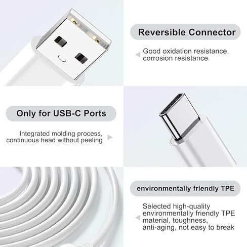 2 Pack 10FT USB C Camera Charger for Arlo Essential Battery Camera 2nd/3rd Gen, Essential Battery Camera XL 2nd/3rd Gen, Essential Pan Tilt, Pro 6/XL 6, Ultra 3 Cam Charger Charging Cord Power Cable in Saudi Arabia