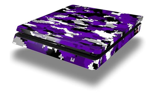 غلاف لاصق من الفينيل متوافق مع جهاز Sony PlayStation 4 Slim Console WraptorCamo Digital Camo Purple (PS4 غير متضمن) in Saudi Arabia