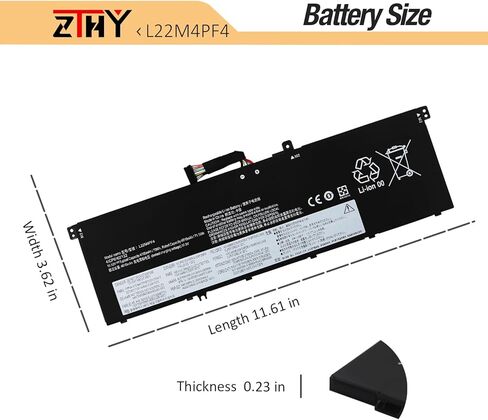 بطارية كمبيوتر محمول L22M4PF4 L22C4PF4 L22D4PF4 متوافقة مع Lenovo Yoga Pro 7 14IRH8 14APH8 14ARP8 14IMH9 14AHP9 Slim Pro 7 14APH8 14ARP8 Series SB11K24759 SB11K24758 SB11N45331 SB11N45322 15.52 فولت 73 وات في الساعة in Kuwait